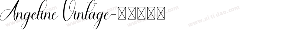 Angeline Vintage字体转换